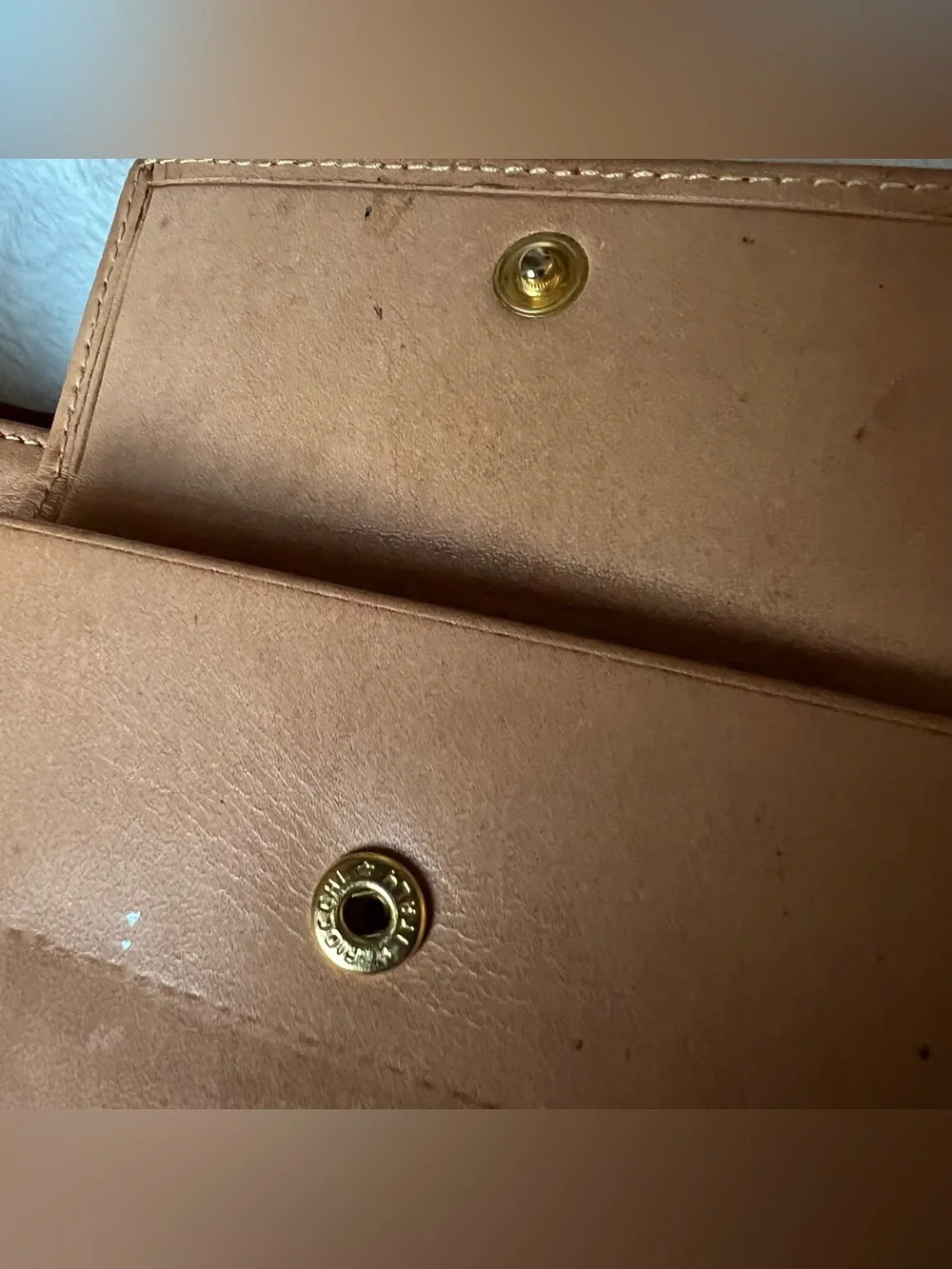 Celine Macadam Suede BiFold Wallet Cream